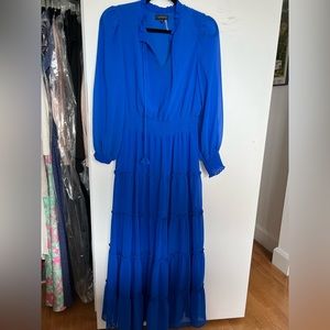 1.STATE tie neck long sleeve maxi dress - Size S